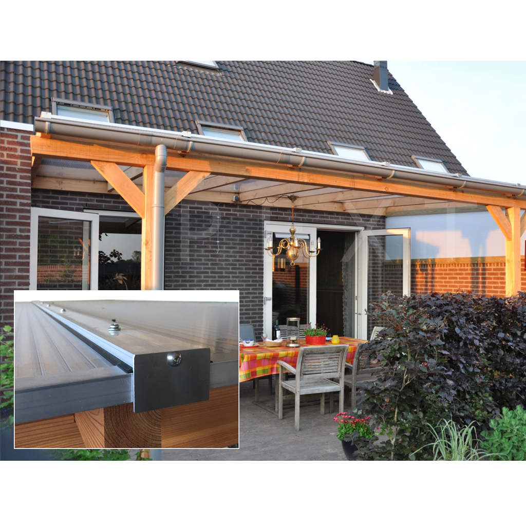 Veranda Douglas Duplo Met LT20 Daksysteem - Muuraanbouw - 3060x2000 Mm ...